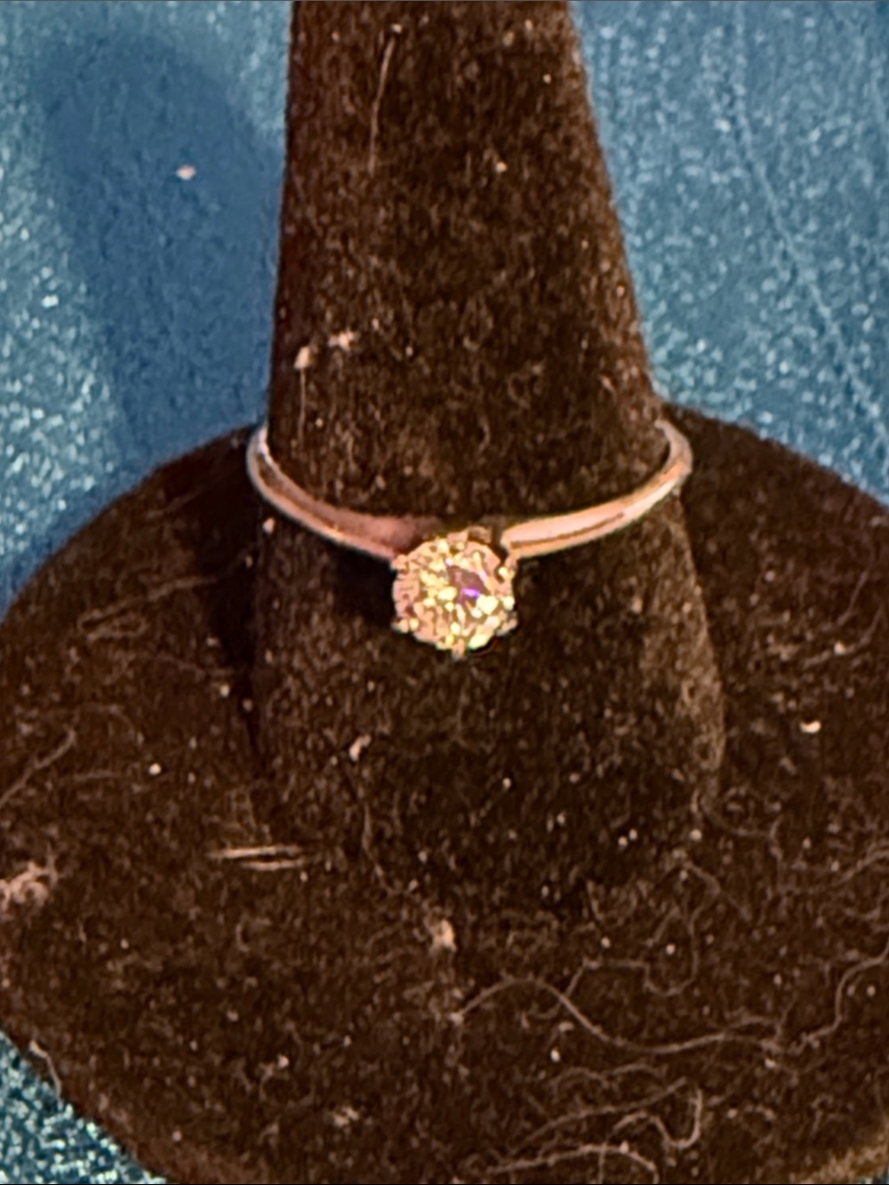 14K Classic Solitaire CZ Ring jeweler tested